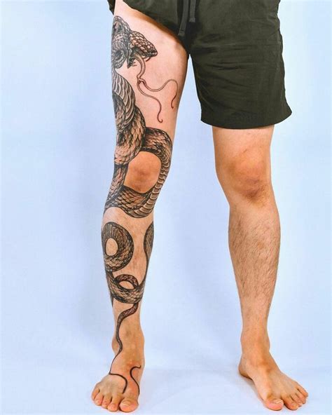 snake wrapped around leg tattoo|85 Snake Tattoos That May Have You Wrapping Around The Idea